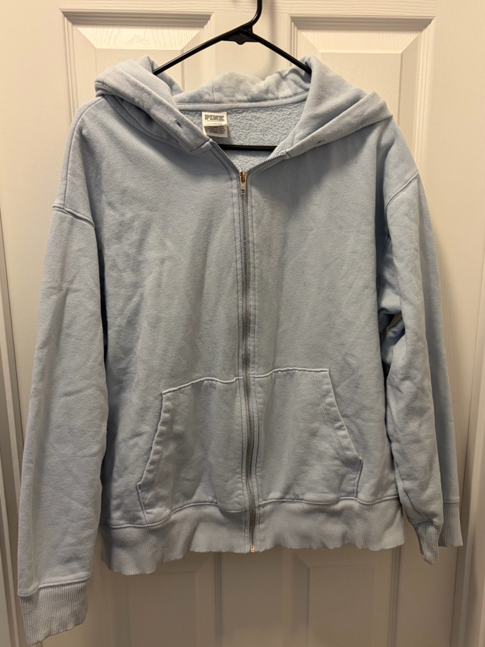 PINK Victoria's Secret Light Blue Zip-Up Hoodie